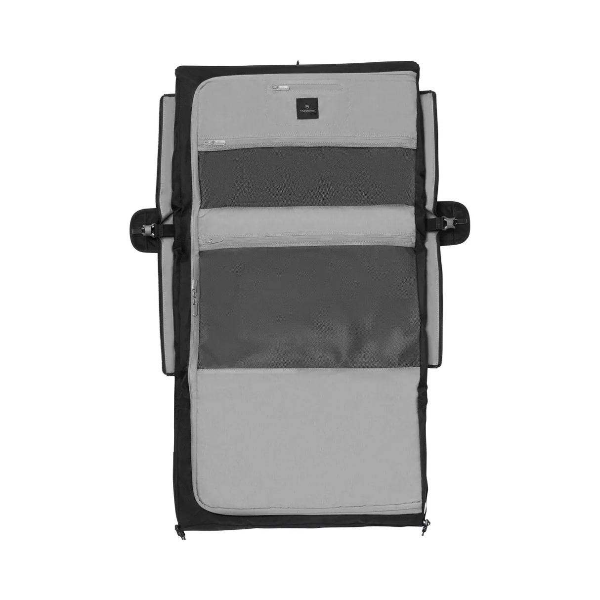 Folding chair with a padded seat and backrest.