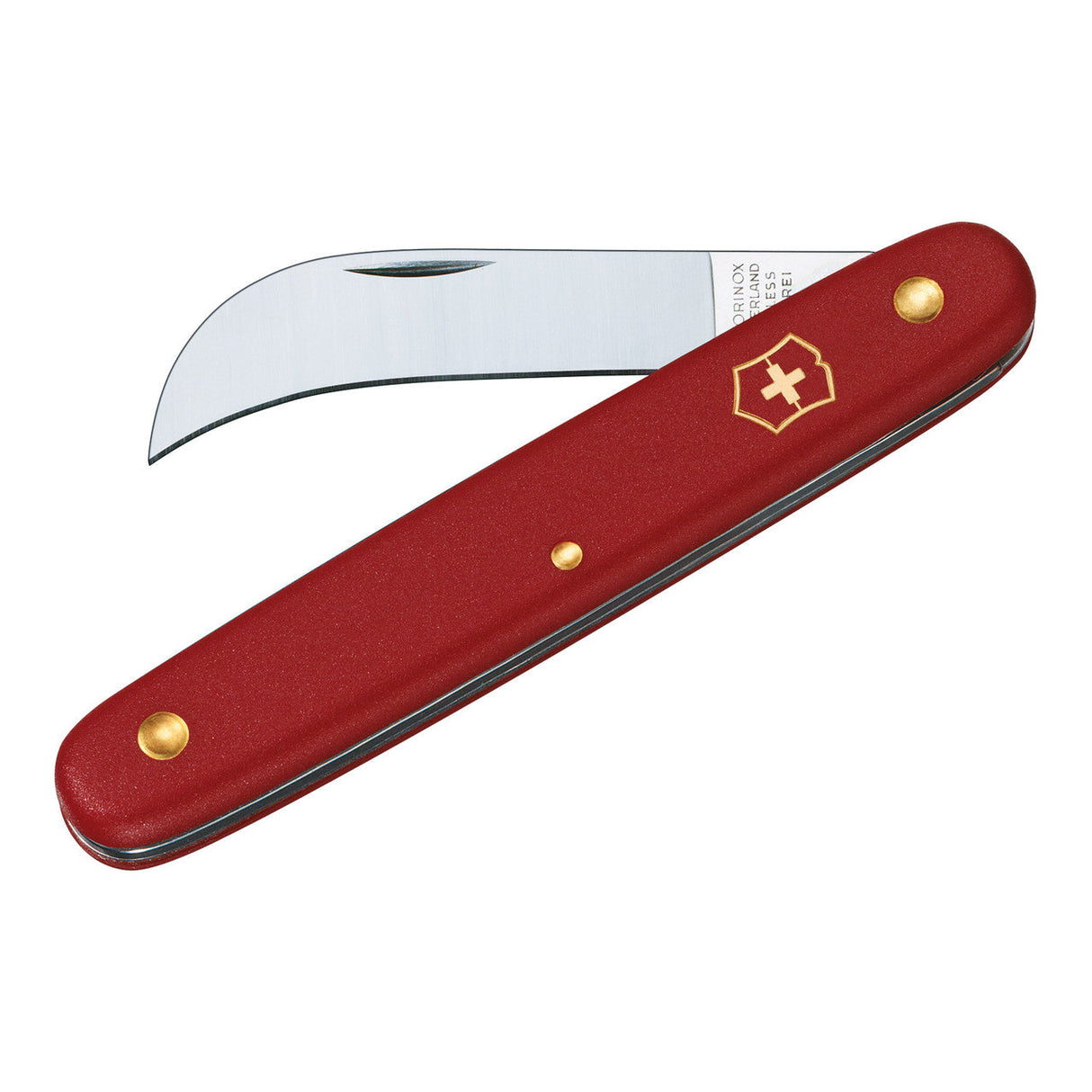 Victorinox Red Gardening Knife with Curved Blade for Easy Pruning 36280