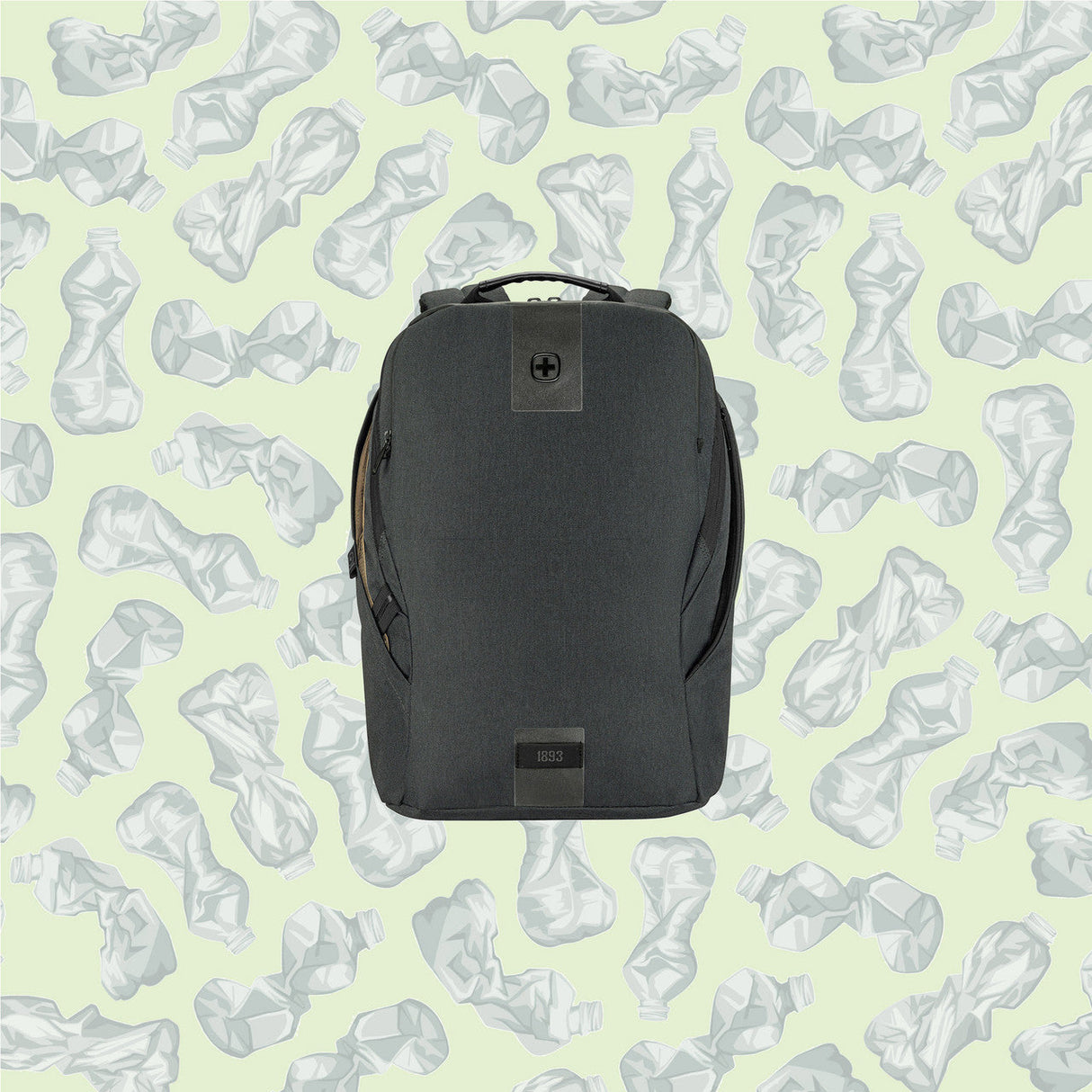 Wenger Eco Smart 16in Laptop Backpack Recycled Charcoal 612262