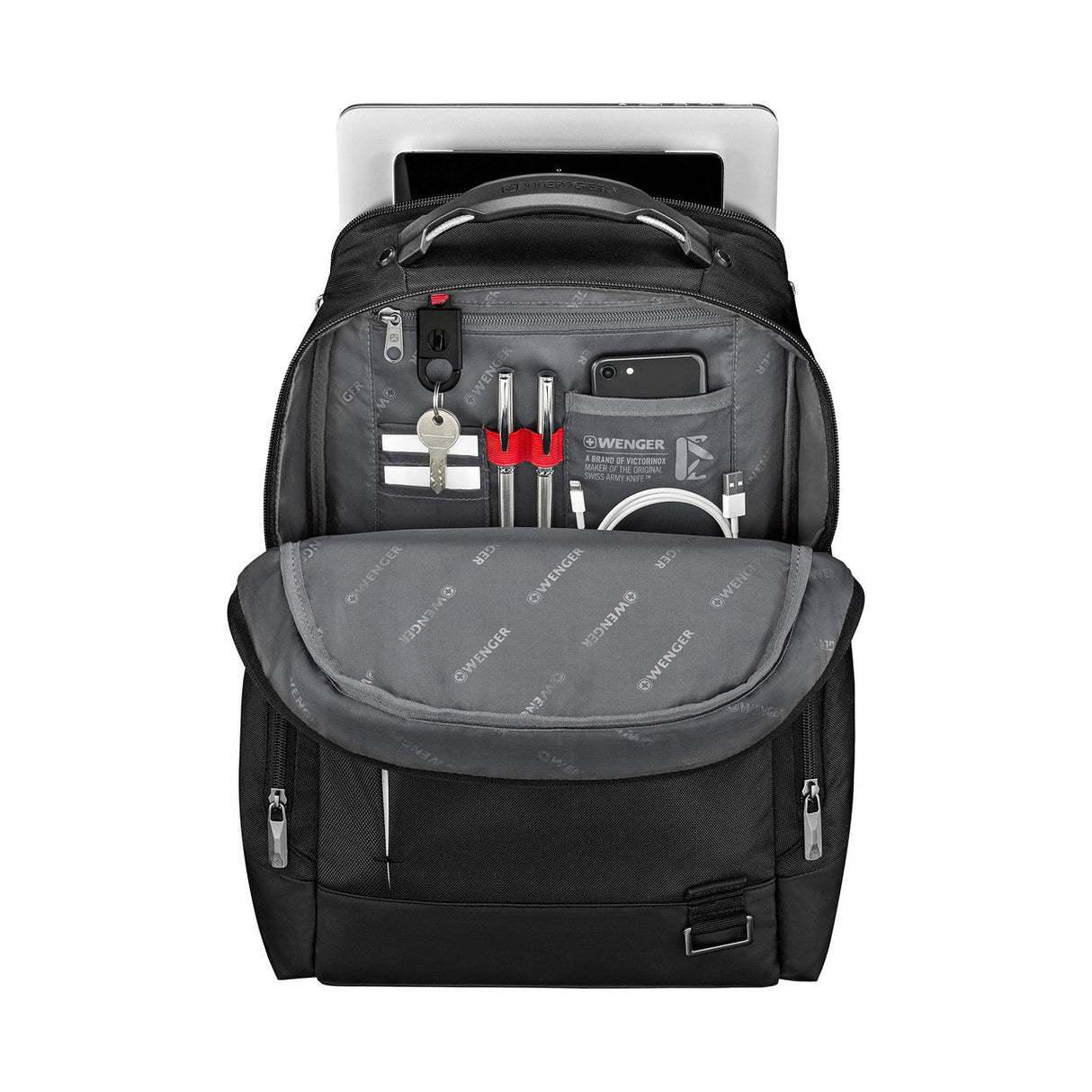 Wenger Reload Black Backpack for 15.6 Inch Laptops with Waterproof Pockets 612341