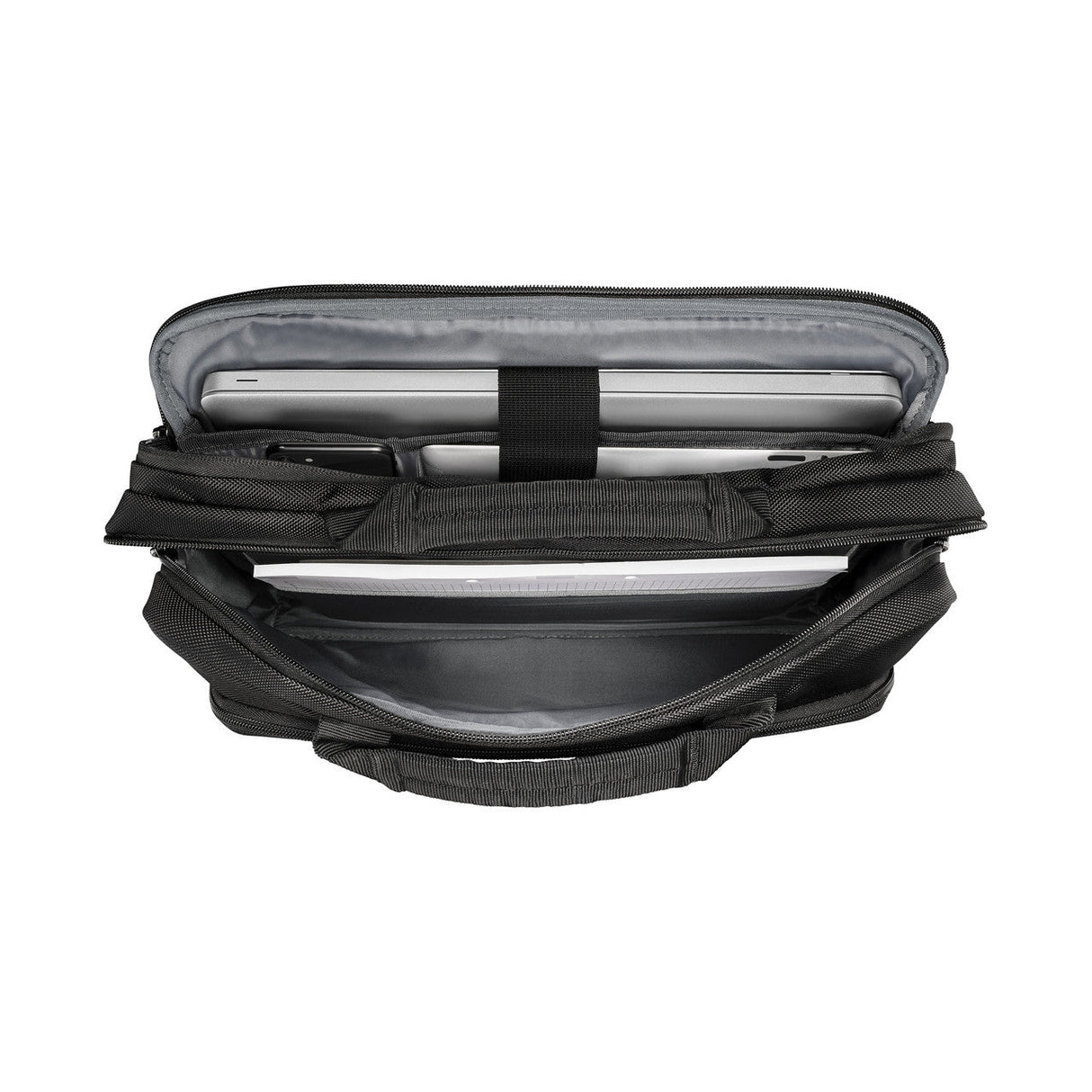 Wenger Sustainable Black Laptop Briefcase 16 Inch with Trolley Strap 653300