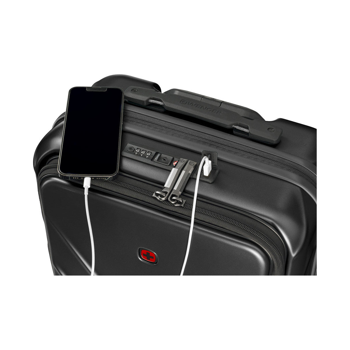 Wenger Amplix Hardside Carry-on with USB Ports Black SKU 653323