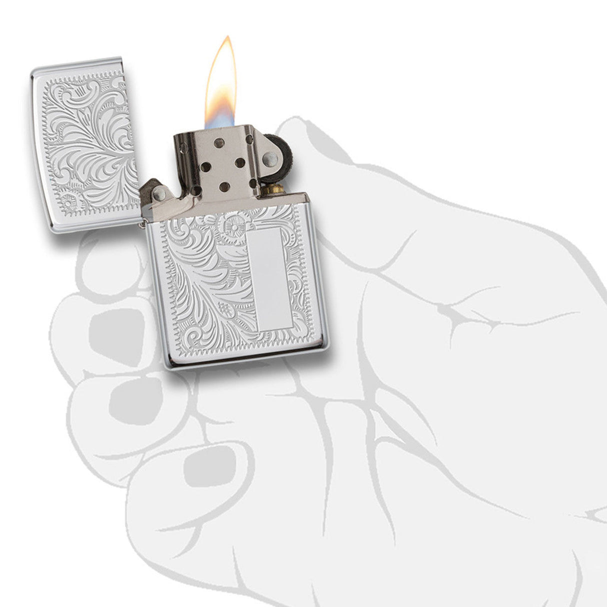 Zippo Classic Chrome Windproof Lighter with Polished Finish Model 90352