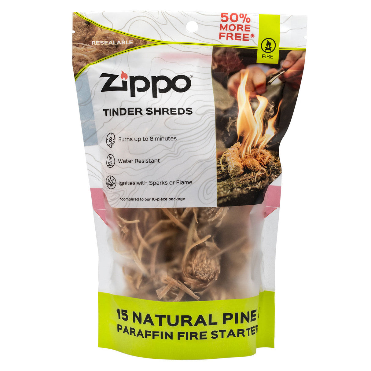 Zippo Eco-Conscious Water-Resistant Fire Tinder Shreds 99331