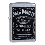 Jack Daniel’s branded Zippo-style metal lighter with the classic whiskey label design.
