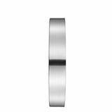 Cylindrical metal object with a smooth, brushed stainless steel finish.