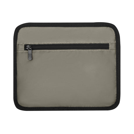 Padded sleeve or case with a zippered front pocket, likely for a tablet or small laptop.