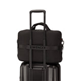Wenger Sustainable Black Laptop Briefcase 16 Inch with Trolley Strap 653300