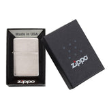Zippo lighter in its packaging box.