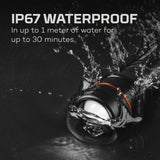 Waterproof electronic device or speaker surrounded by water splashes.