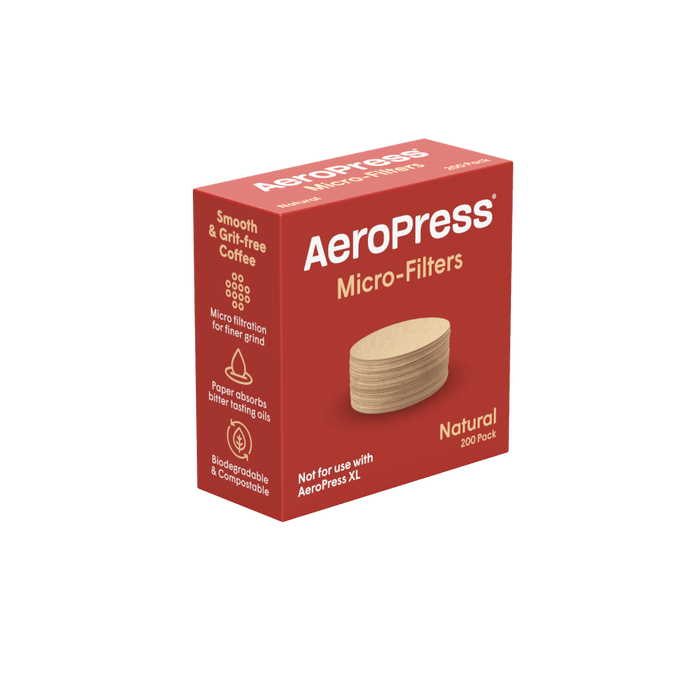 AeroPress Eco-Friendly Coffee Filters 200 Pack Original Clear Go SKU 49742
